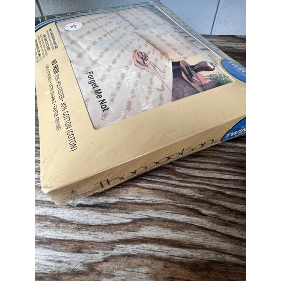 Thomaston Twin Sheet Set Forget Me Not No Iron 70% Polyester 30% Cotton - Picture 6 of 8